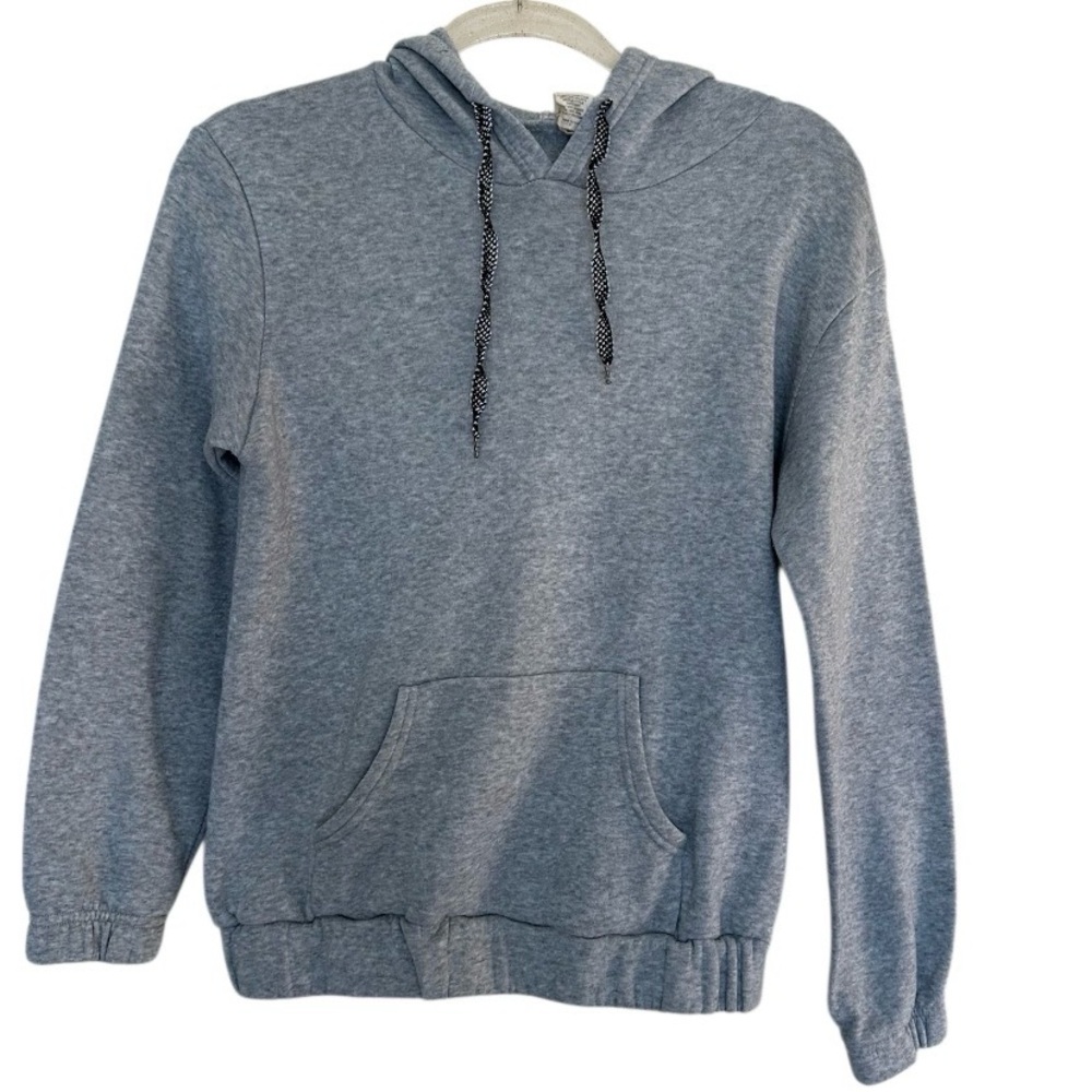 Sho Sho Women’s S Junior Gray Hooded Sweatshirt Comfortable Everyday Pullover